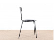 Set of 4 Munkegaard chairs in black stained oak by Arne Jacobsen, new releases. 