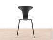 Set of 4 Munkegaard chairs in black stained oak by Arne Jacobsen, new releases. 