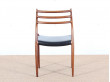 Suite de 6 chaises scandinaves en palissandre de Rio N° 78