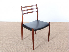 Set of 6 Scandinavian rosewood chairs N° 78 by  Niels O. Møller