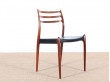 Set of 6 Scandinavian rosewood chairs N° 78 by  Niels O. Møller