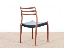 Set of 6 Scandinavian rosewood chairs N° 78 by  Niels O. Møller