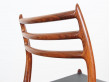 Set of 6 Scandinavian rosewood chairs N° 78 by  Niels O. Møller