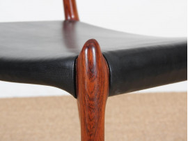 Set of 6 Scandinavian rosewood chairs N° 78 by  Niels O. Møller