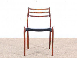 Set of 6 Scandinavian rosewood chairs N° 78 by  Niels O. Møller