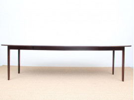 Danish modern extending dining table for 12 seats by Ole Wanscher