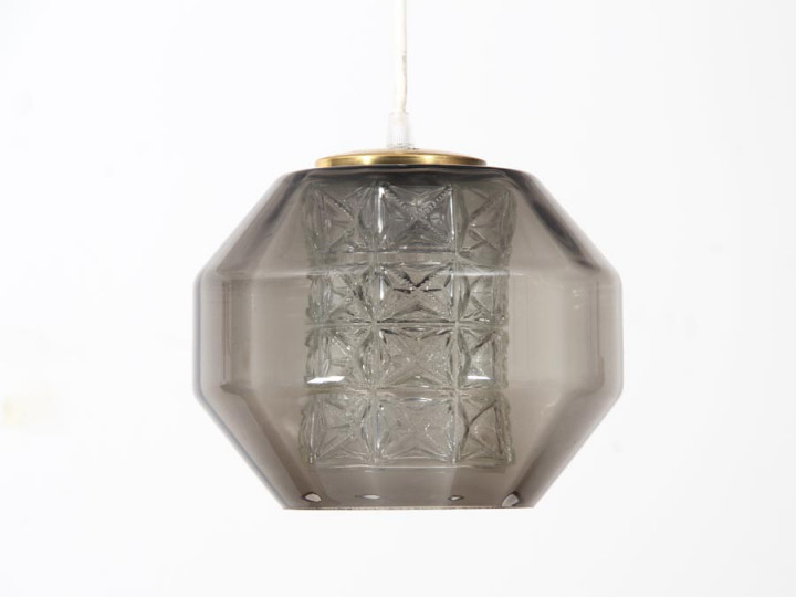 Suspension scandinave en verre fumé