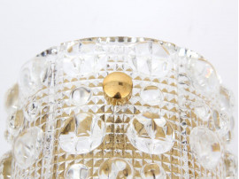 Paire d'appliques scandinaves en verre modèle Cristal design 