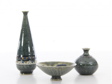 Mid-Century Modern miniature ceramic set by Yngve Blixt for Höganäs