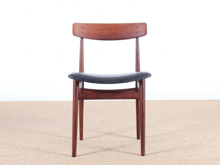 Mid-Century Modern Danish set of 4 chairs in Rio rosewood