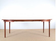 table ronde scandinave en teck 2 allonges, 4 à 8 pers.