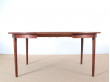 table ronde scandinave en teck 2 allonges, 4 à 8 pers.