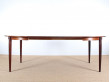 Mid-Century Modern scandinavian dining table in Rio rosewood 4/8 seats