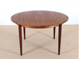 Mid-Century Modern scandinavian dining table in Rio rosewood 4/8 seats