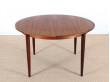 Mid-Century Modern scandinavian dining table in Rio rosewood 4/8 seats