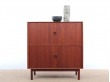 Mid-Century Modern scandinavian cabinet with tambour doors by Peter Hvidt & Orla Mølgaard