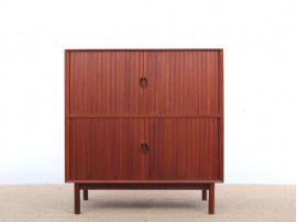 Mid-Century Modern scandinavian cabinet with tambour doors by Peter Hvidt & Orla Mølgaard