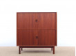 Mid-Century Modern scandinavian cabinet with tambour doors by Peter Hvidt & Orla Mølgaard