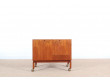 Mid century modern teak bar cube mounted on castors by Leif Alring