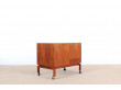 Mid century modern teak bar cube mounted on castors by Leif Alring