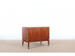 Mid century modern teak bar cube mounted on castors by Leif Alring