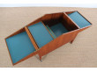 Mid century modern teak bar cube mounted on castors by Leif Alring