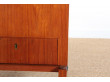 Mid century modern teak bar cube mounted on castors by Leif Alring