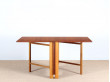 Table console scandinave pliante modèle Maria en teck. 10 pers.