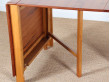 Table console scandinave pliante modèle Maria en teck. 10 pers.