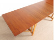 Table console scandinave pliante modèle Maria en teck. 10 pers.