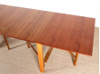 Table console scandinave pliante modèle Maria en teck. 10 pers.