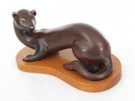 Scandinavian ceramic. Ferret by Gunar Nylund