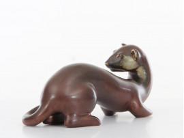 Scandinavian ceramic. Ferret by Gunar Nylund