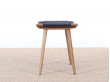 Mid-Century Modern  stool or ottoman in oak and natural paper cord