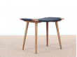 Mid-Century Modern  stool or ottoman in oak and natural paper cord