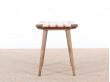 tabouret repose ou pied scandinave en cuir