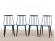 Set of 6 scandinavian chair, model J77, designed by Folke Palsson