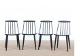 Suite de 4 chaises scandinaves modèle J77