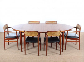 Grande table de repas scandinave en palissandre de Rio 8 à 10 pers