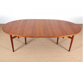 Grande table de repas scandinave en palissandre de Rio 8 à 10 pers