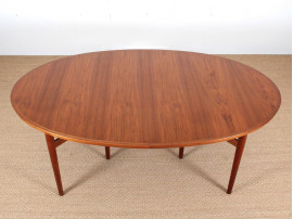 Grande table de repas scandinave en palissandre de Rio 8 à 10 pers