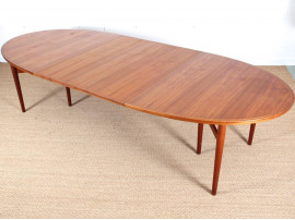 Grande table de repas scandinave en palissandre de Rio 8 à 10 pers