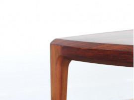 Danish mid-century modern coffe table in Rio rosewood by Johannes Andersen