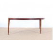 Danish mid-century modern coffe table in Rio rosewood by Johannes Andersen