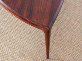 Danish mid-century modern coffe table in Rio rosewood by Johannes Andersen