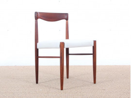 Danish mid-century modern set of 4 chairs in Rio rosewood by H. W. Klein