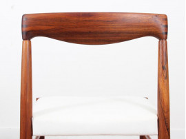 Danish mid-century modern set of 4 chairs in Rio rosewood by H. W. Klein