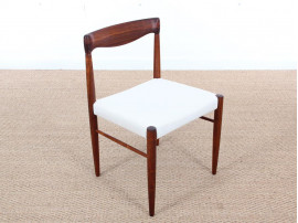 Danish mid-century modern set of 4 chairs in Rio rosewood by H. W. Klein