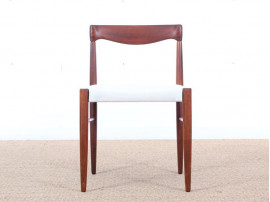 Danish mid-century modern set of 4 chairs in Rio rosewood by H. W. Klein