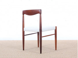 Danish mid-century modern set of 4 chairs in Rio rosewood by H. W. Klein